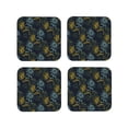thumbnail image 1 of Lsque Sunflowers Pattern 4" Drink Coasters Set of 4, PVC Leather Absorbent Coasters, Table Coaster Set Decorative Coffee Cup Coasters Housewarming Gift -Square, 1 of 6