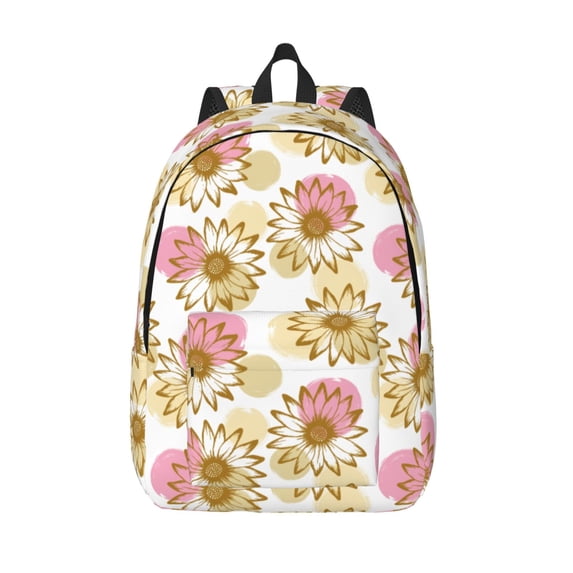 Lsque Sunflowers Pattern Canvas Daypack, Durable Backpack, High-quality Versatile Backpack,Vintage Compact Backpack-Small