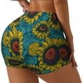 thumbnail image 1 of Lsque Sunflowers Pattern High Waisted Biker Shorts for Women-Tummy Control Fitness Athletic Workout Running Yoga Gym Shorts,Moisture-Wicking-Large, 1 of 9