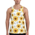 thumbnail image 1 of Lsque Sunflowers Pattern Mens Tank Tops Muscle Athletic Quick Dry Sleeveless Workout Fitness T Shirts Beach Tank Top, Loose-fit Sleeveless Shirt for Men-3X-Large, 1 of 7