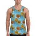 thumbnail image 1 of Lsque Sunflowers Pattern Mens Tank Tops Muscle Athletic Quick Dry Sleeveless Workout Fitness T Shirts Beach Tank Top, Loose-fit Sleeveless Shirt for Men-Medium, 1 of 7