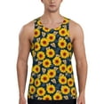 thumbnail image 1 of Lsque Sunflowers Pattern Mens Tank Tops Muscle Athletic Quick Dry Sleeveless Workout Fitness T Shirts Beach Tank Top, Loose-fit Sleeveless Shirt for Men-X-Large, 1 of 7