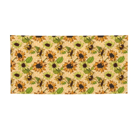 Lsque Sunflowers Pattern Party Banner, Festive Banner , Holiday Celebrations and Events for Carnival Birthday Party Festival Decorations-Medium