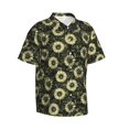 thumbnail image 1 of Lsque Sunflowers pattern Hawaiian Shirt for Men, Unisex Summer Beach Casual Short Sleeve Button Down Shirts-3X-Large, 1 of 9