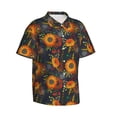 thumbnail image 1 of Lsque Sunflowers pattern Hawaiian Shirt for Men, Unisex Summer Beach Casual Short Sleeve Button Down Shirts-Large, 1 of 9