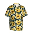 thumbnail image 1 of Lsque Sunflowers pattern Hawaiian Shirt for Men, Unisex Summer Beach Casual Short Sleeve Button Down Shirts-X-Large, 1 of 9