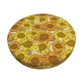 thumbnail image 1 of Lsque Sunflowers1 Pattern Round Bar chair cushion covers Velvet Fabric Premium Comfort Protects from Scratches and Stains for 14-17 Inch Chair-14 inch, 1 of 7