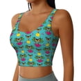 thumbnail image 1 of Lsque Sunmmer Cat Printed Women'S Sports Bra, Compression, Moisture Wicking, High-Impact Sports Bra For Women,Supportive sports bra-Medium, 1 of 9