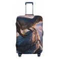 thumbnail image 1 of Lsque Sunset Cliff Dinosaur Printed Luggage Cover, Travel Luggage Protector,Scratch and Dirt Resistant, Fits 18-32 Inch Luggage - Large, 1 of 9