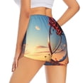 thumbnail image 1 of Lsque Sunset Rose Elegance Printed Women's Running Shorts with Liner Pockets,Elastic Quick Dry Workout Athletic Gym Yoga Shorts,Womens High Waist Shorts-XX-Large, 1 of 9