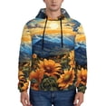 thumbnail image 1 of Lsque Sunset Sky Sunflower Pattern Casual Men's Hoodie,Hooded Sweatshirt with Kangaroo Pocket,Pullover Hoodie-Medium, 1 of 7