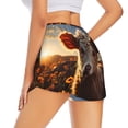 thumbnail image 1 of Lsque Sunset Sunflower Small Cow Printed Women's Running Shorts with Liner Pockets,Elastic Quick Dry Workout Athletic Gym Yoga Shorts,Womens High Waist Shorts-Large, 1 of 9