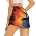 thumbnail image 1 of Lsque Sunset Surfing Silhouette Printed Women's Running Shorts with Liner Pockets,Elastic Quick Dry Workout Athletic Gym Yoga Shorts,Womens High Waist Shorts-Small, 1 of 9