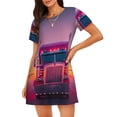 thumbnail image 1 of Lsque Sunset Truck Highway Pattern Nightgowns for Women Sleep Shirts Short Sleeve Nightshirt Pullover Nightdress Soft Sleepwear Relaxed Fit Nightdress, 1 of 6