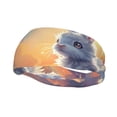 thumbnail image 1 of Lsque Sunshine Colorful Cloud Rabbit Pattern Sweatbands Sports Headband for Men & Women - Moisture Wicking Athletic Cotton Terry Cloth Sweatband for Tennis, Basketball, Running, 1 of 9