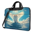 thumbnail image 1 of Lsque Sunshine Cute Winged Cat Pattern Laptop Bag – Portable & Slim Single-Shoulder Computer Case with Adjustable Strap, Protective, Lightweight for 13”/14”/15.6” Laptops, 1 of 8
