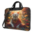 thumbnail image 1 of Lsque Sunshine Flower Meditating Cat Pattern Laptop Bag – Portable & Slim Single-Shoulder Computer Case with Adjustable Strap, Protective, Lightweight for 13”/14”/15.6” Laptops, 1 of 8