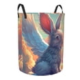 thumbnail image 1 of Lsque Sunshine Winged Rabbit pattern Laundry Hamper Basket, Tall Woven Rope Hamper Basket for Clothes, Lightweight Storage Basket, Collapsible Waterproof-Small, 1 of 8