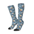 thumbnail image 1 of Lsque Surf Shark Printed Crew Socks Men's Women's LightWeight Thin Casual Calf Socks ,Knee High Socks,Cotton Socks, 1 of 9