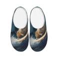 thumbnail image 1 of Lsque Surfing Guinea Pig Pattern Womens Comfort Cotton on Scuff With Memory Foam and Anti-skid Sole Slipper-40/41, 1 of 7