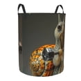 thumbnail image 1 of Lsque Surreal Weightlifting Snail pattern Laundry Hamper Basket, Tall Woven Rope Hamper Basket for Clothes, Lightweight Storage Basket, Collapsible Waterproof-Small, 1 of 8