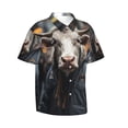 thumbnail image 1 of Lsque Surrealist Cow pattern Hawaiian Shirt for Men, Unisex Summer Beach Casual Short Sleeve Button Down Shirts-Medium, 1 of 9