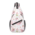 thumbnail image 1 of Lsque Swan And Flowers Pattern Cross Chest Bag Diagonally – Premium Durable Front Chest Sling with Adjustable Padded Strap, High-Capacity Storage, 1 of 8