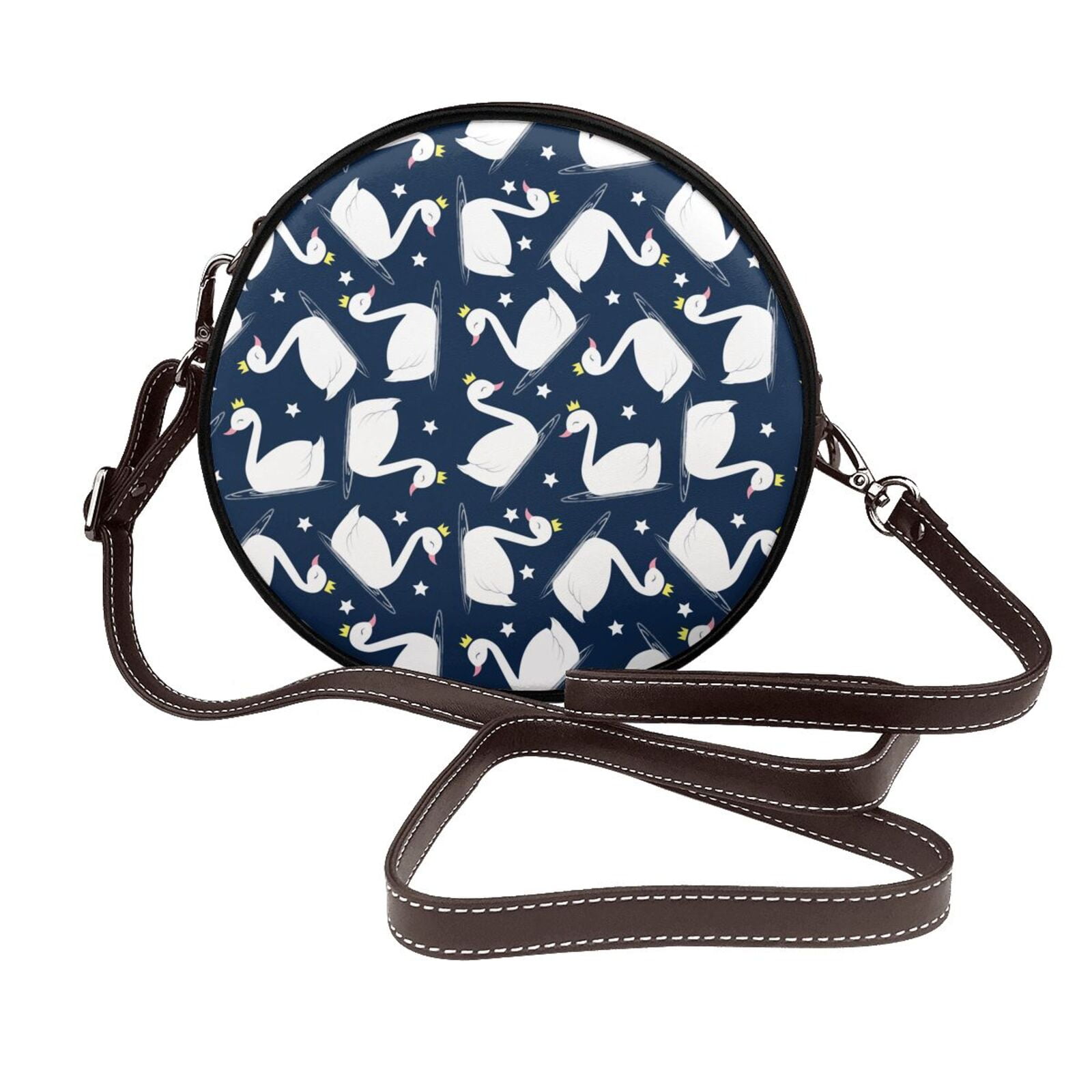 Pattern Print Floral Swan Crossbody Bags