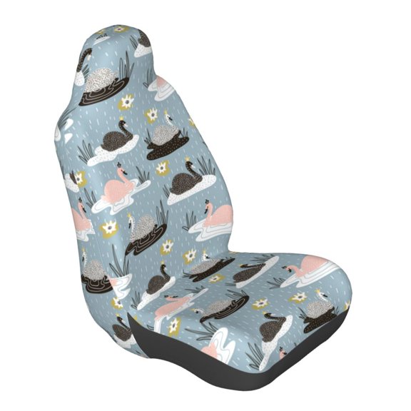 Lsque Swan Princess On Lake Pattern Car Seat Covers for Front Seats , Waterproof Seat Covers for Cars, Sporty Front Seat Covers,Car Seat Cover Protector Front Seats