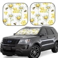 thumbnail image 1 of Lsque Sweet Honey 2 PCS Windshield Sun Shade | CarFoldable Window Covers | Car Accessories Reflect UV for Universal Cars SUV Truck | Medium, 1 of 7