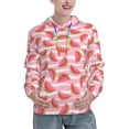thumbnail image 1 of Lsque Sweet Watermelon Pattern Casual Women's Hoodie,Hooded Sweatshirt with Kangaroo Pocket,Pullover Hoodie with Eye-catching Drawstrings-Medium, 1 of 7