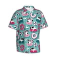 thumbnail image 1 of Lsque Swimming Bulldog pattern Hawaiian Shirt for Men, Unisex Summer Beach Casual Short Sleeve Button Down Shirts-Large, 1 of 9