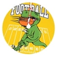 thumbnail image 1 of Lsque T-Rex Playing Football Print Christmas Tree Skirt, Tree Skirt with Ties or Velcro, Perfect for Holiday Decorations, Halloween, and New Year-30", 1 of 7