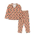thumbnail image 1 of Lsque Table Tennis Rackets Pattern Long Sleeve Pajama Set for Women - Soft 2-Piece Sleepwear and Loungewear Set with Pockets, Comfy Nightwear-Large, 1 of 7