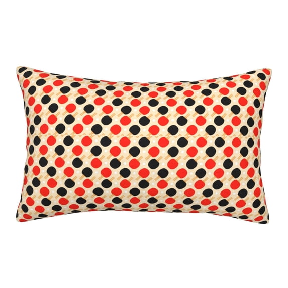 Lsque Table Tennis Rackets Pattern Pillow Case – Soft & Cozy Throw Pillow Cover, Hypoallergenic Cushion Case for Sleeping Women with Envelope Closure-16"x24"