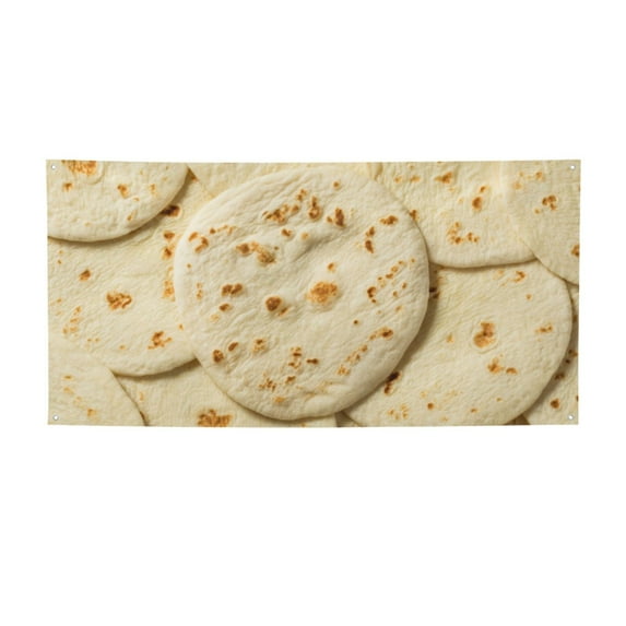 Lsque Taco Tortillas Pattern Party Banner, Festive Banner , Holiday Celebrations and Events for Carnival Birthday Party Festival Decorations-Medium
