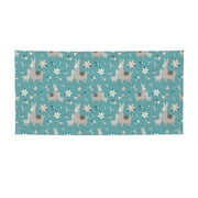 Lsque Teal Mama Llama Pattern Party Banner, Festive Banner , Holiday Celebrations and Events for Carnival Birthday Party Festival Decorations-Small