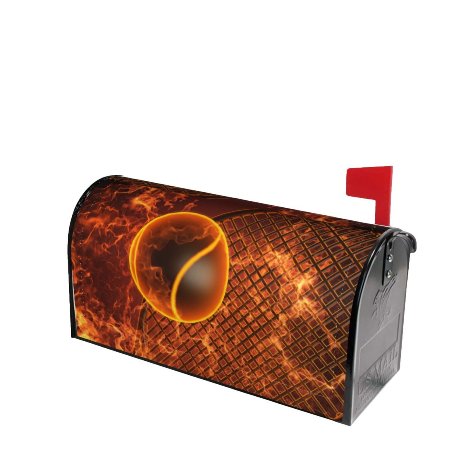 Lsque Tennis Racket In Fire Mailbox Cover Standard Size