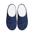 thumbnail image 1 of Lsque Tennis Racket Pattern Womens Comfort Cotton on Scuff With Memory Foam and Anti-skid Sole Slipper-37/38, 1 of 7