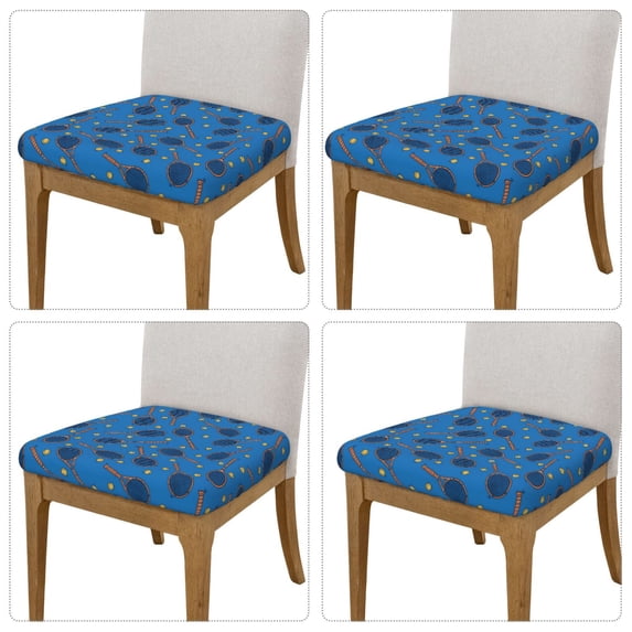 Lsque Tennis Rackets 1 Printed Square Couch Cushion Covers, Floral Sofa Cushion Covers Replacement, Stretch Couch Covers for Couch-16.9in