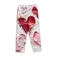 thumbnail image 1 of Lsque Textured Heart Abstract Art Print Women's Pajama Pants, Lounge Pant - Comfortable Home Wear,Elastic Waistband, Stylish Design-XX-Large, 1 of 9