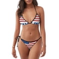 thumbnail image 1 of Lsque Thank You Veterans Pattern Women Two Piece Swimsuit Sexy Swimwear Halter String Triangle Bikini Sets, 1 of 6