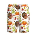 thumbnail image 1 of Lsque Thanksgiving Turkey Mens Sleep Pajama Shorts,Short Pajama Pants, Cotton Ultra-Soft Knit-Large, 1 of 9