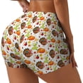 thumbnail image 1 of Lsque Thanksgiving Turkey Pattern High Waisted Biker Shorts for Women-Tummy Control Fitness Athletic Workout Running Yoga Gym Shorts,Moisture-Wicking-X-Large, 1 of 9