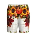 thumbnail image 1 of Lsque Thanksgiving With Autumn Mens Sleep Pajama Shorts,Short Pajama Pants, Cotton Ultra-Soft Knit-Small, 1 of 9