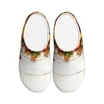thumbnail image 1 of Lsque Thanksgiving With Autumn Pattern Womens Comfort Cotton on Scuff With Memory Foam and Anti-skid Sole Slipper-44/45, 1 of 7