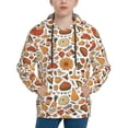 thumbnail image 1 of Lsque Thanksgiving with Food Patten Youth Hoodie Sweatshirt Pullover with Kangaroo Pocket Boys and Girls Hoodie Warm Hoodie for Kids-Small, 1 of 6