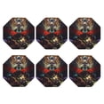 thumbnail image 1 of Lsque The Binding of Isaac Pattern 4" Drink Coasters Set of 6, Leather Absorbent Coasters, Table Coaster Set Decorative Coffee Cup Coasters Housewarming Gift, 1 of 7