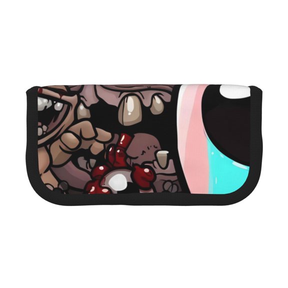 Lsque The Binding of Isaac Pattern Canvas Pen Case - Pencil Pouch - Makeup Bag - Zipper Pouch -Stationery Case - Storage High Capacity Bag Pouch Holder Box Organizer