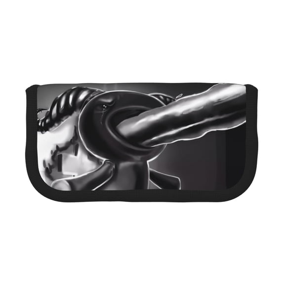 Lsque The Binding of Isaac Pattern Canvas Pen Case - Pencil Pouch - Makeup Bag - Zipper Pouch -Stationery Case - Storage High Capacity Bag Pouch Holder Box Organizer